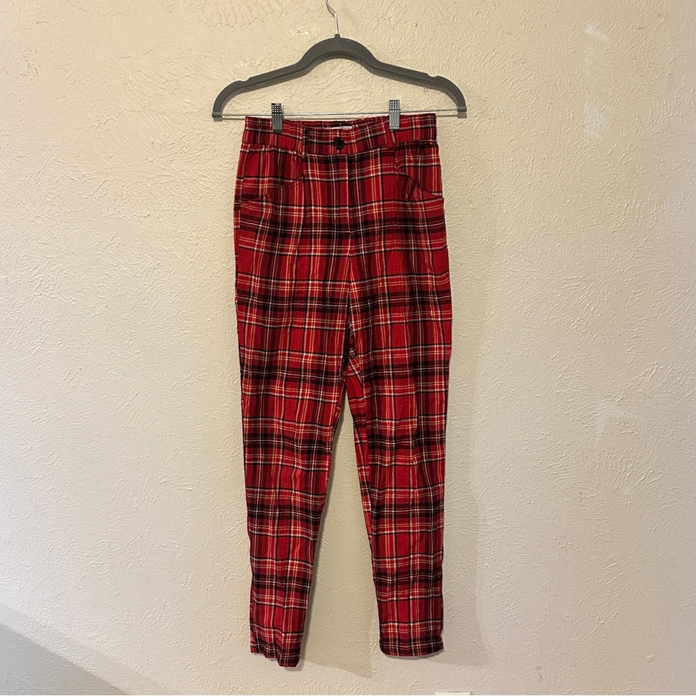 Urban Outfitters Red Plaid Pants